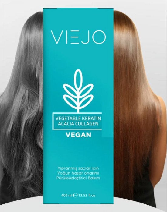Viejo Vegan Keratine Behandeling 400 ml – Plantaardige Keratine & Vegan Haarverzorging voor Beschadigd Haar