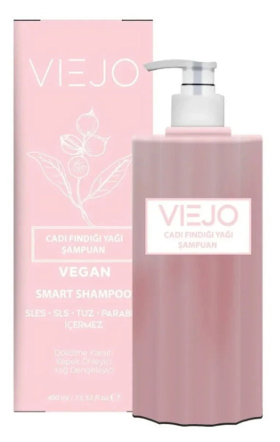 Viejo Vegan Shampoo 400ML - Tegen Haaruitval & Droge Hoofdhuid | Versterkt met Toverhazelaar & Macadamia-olie | Anti Roos | Parabenenvrij & Zoutvrij | 100% Vegan