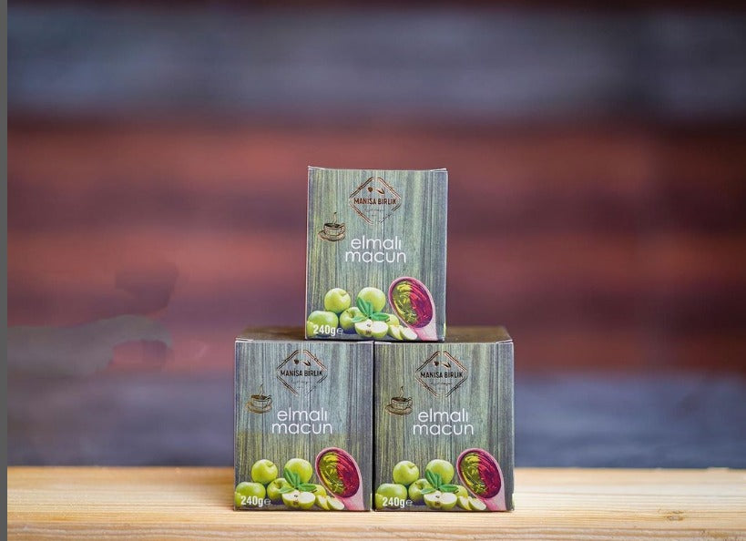 Manisa Birlik - Appel Paste | Elmali Macun Paste | Appel & Kruidenpasta | 240GRAM | betere immuunsysteem opbouwen | Rijk aan vitamines & Mineralen | VitaminBomb | Dagelijkse Supplement |