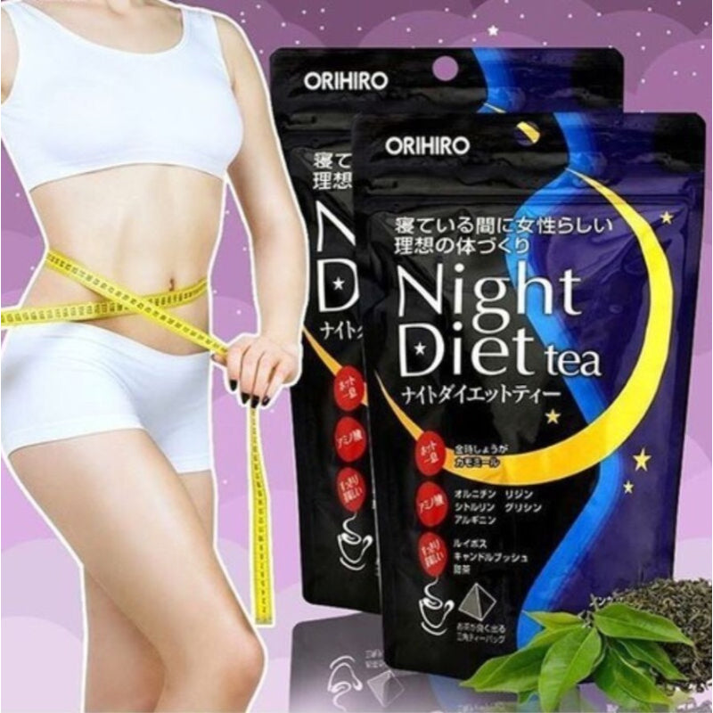 Orihiro - Night Diet Tea 20 x 2 gram bags | Japanse Nacht dieet thee - Zonder cafeïne ondersteunt gewichtsverlies