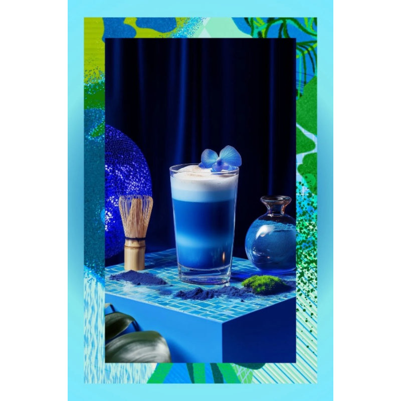 Mim And More - Blauwe Matcha Poeder 25 (gr.) | Blauwe Spirulina Superfood - Geniet bij elke slok van pure natuurlijkheid