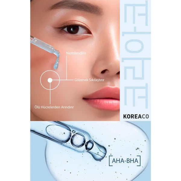 Koreaco - Pore Tightening And Moisturizing Ampoule 50 (ml.) | AHA & BHA Revitaliserende & Poriënverstrakking & Hydratatie