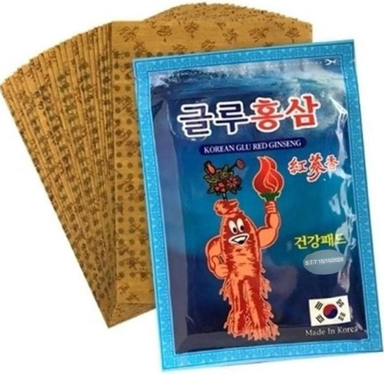 Korean Red Ginseng Pleisters - Pijnloze band 25 vellen | Tegen Gewrichts en rugpijn met tijgerbalsem extract