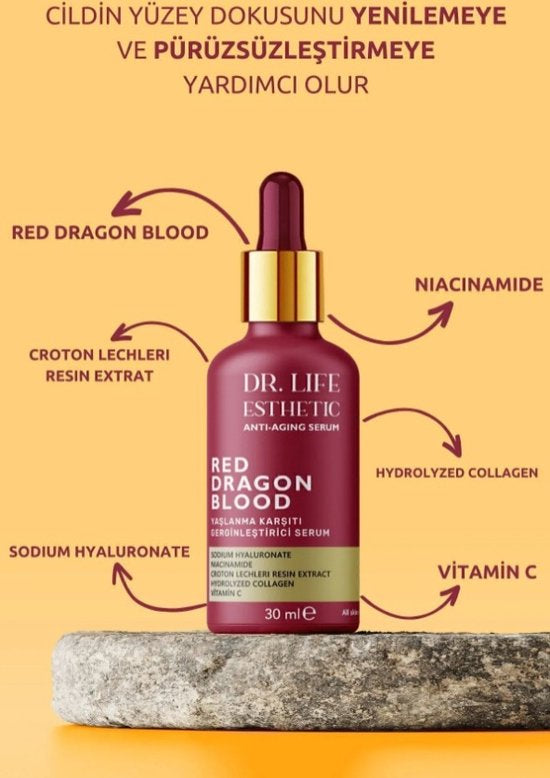 Dr Life Esthetic - Red Dragon Blood Anti-Age Serum 30 (ml.) | Tegen Rimpels & Veroudering