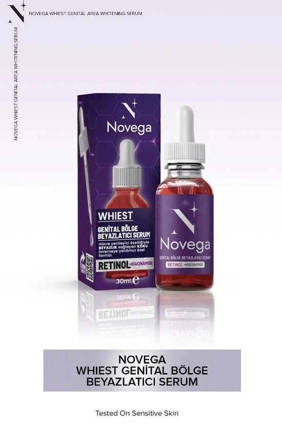 Novega - Genital area bleker 30 (ml.) | Anaalbleek middel - vaginale bleekmiddel Serum | met retinol + collageen + niacinamide