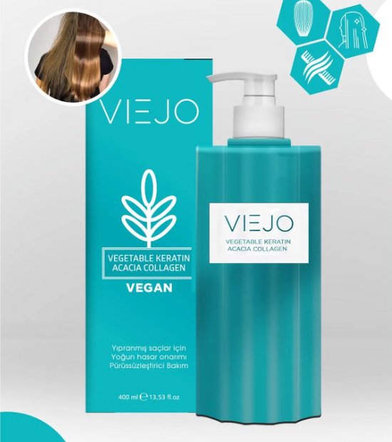 Viejo Keratin - Vegetable Keratin 400 (ml.)| Vegan Keratine behandeling Voor beschadigd, futloos haar