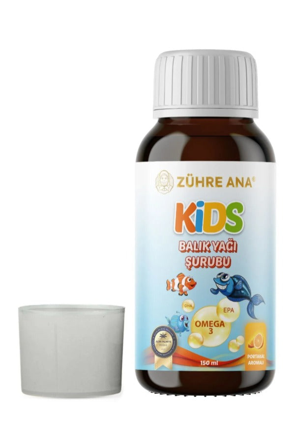 Zühre Ana - Kids Omega 3 visoliesiroop 150 (ml.)| Met vitamineadditieven en sinaasappel