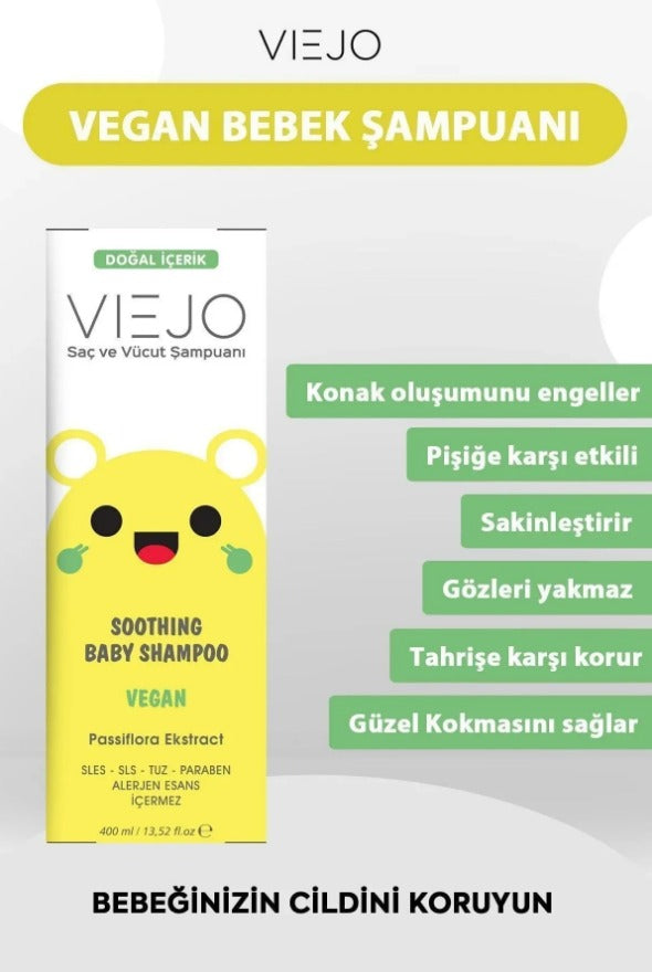 Viejo -  Soothing Baby Shampoo 400 (ml.) | Baby Shampoo met Vegan Ingrediënten