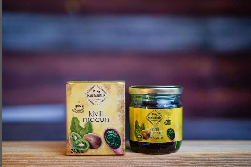Manisa Birlik - Kivi Ezmesi | KİVİLİ Macun Macun | Kivi ve Kruidenmakarnası | 240GRAM | daha iyi bağışıklık sistemi | Rijk aan vitaminler ve Mineraller | Vitamin Bombası | Dagelijkse Eki |