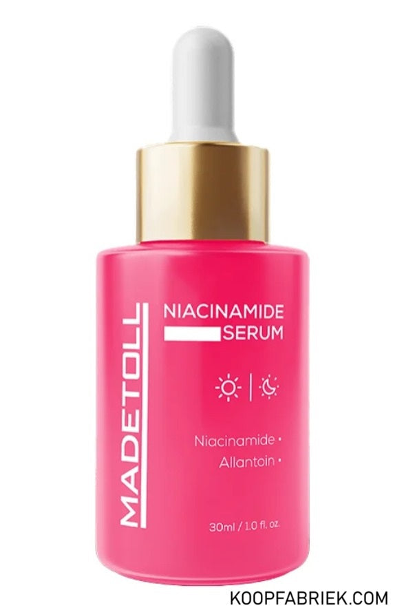 Madetoll - Niacinamide Serum | Poriënverstrakking | Talg Balancerende Vitamine B3 + Allantoïne | 30 (ml.) |