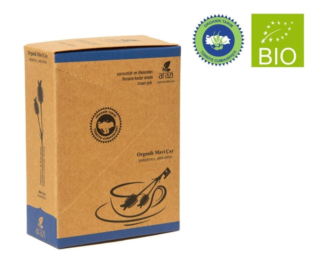 Arazi - Blauwe thee 10 Theestengels | Land biologische kruidenthee - Mavi Çay x10 ad  | Immuunsysteem boost | Rijk aan antioxidanten & Anti-stress