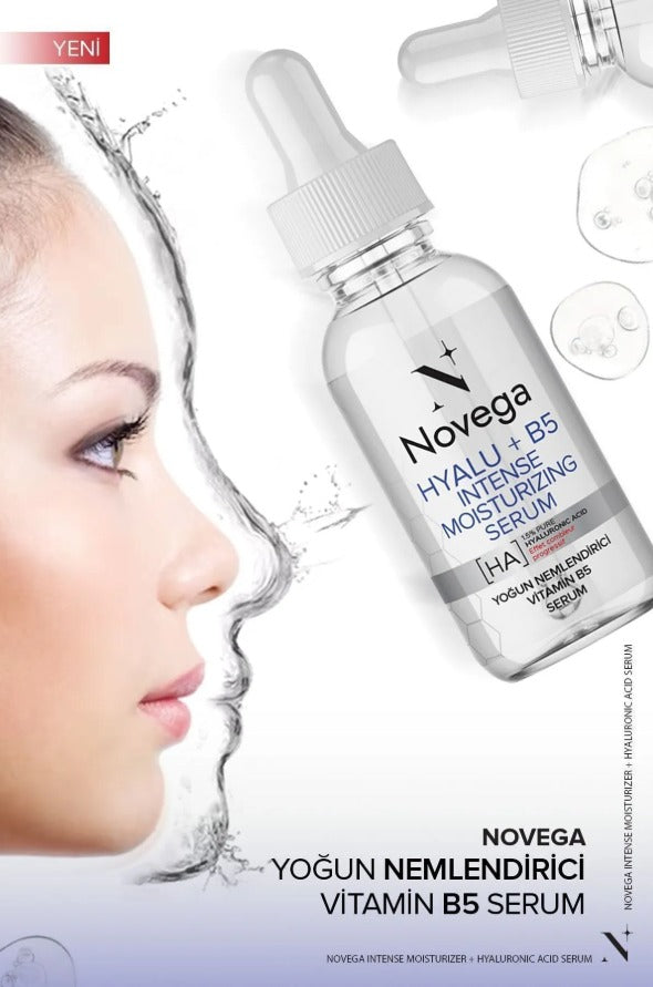 Novega - Intense Moisturizing Serum 30 (ml.)| Intense Hydraterend Hyaluronzuur 2% + Panthenol + Vitamine B5 Geurvrij