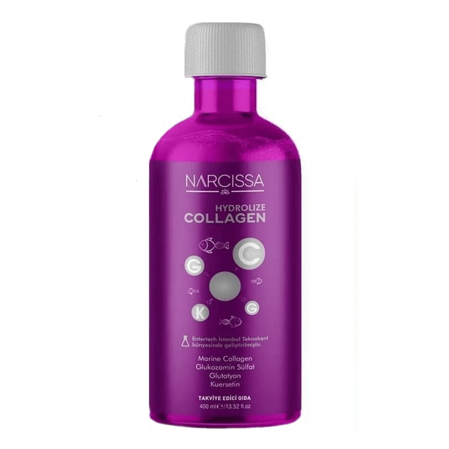 Narcissa - Collageen (Kolajen) 400 (ml.) | Krijg een strakke huid | Helpt bij verzorgen van Gewrichten | Anti Aging Effect | Helpt bij elasticiteit van je huid