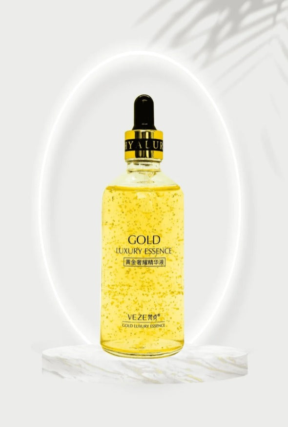 VEZE - 24k Gold Serum 100 (ml.) | Wonderbaarlijk Verhelderend | LUXURY GOLD ESSENCE | hydraterend en herstellend | Voor alle Huidtypes