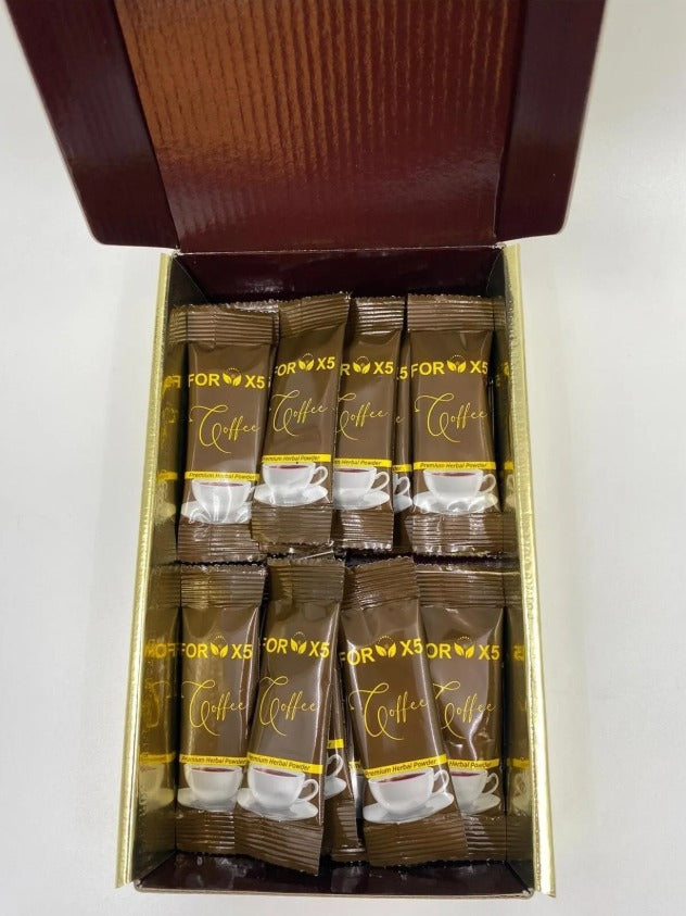 FORX5 - Mixed Detox Coffee 90 (gr.) | Premium Herbal Power 30 zakjes x 3 (gr.) - Effectief en Ondersteunend
