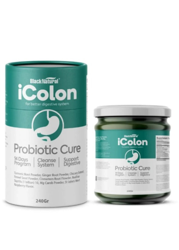 iColon - Probiotic Cure 240 (gr.) | 14 Days Program - Betere stoelgang & Spijsvertering + Tegen Buikpijn