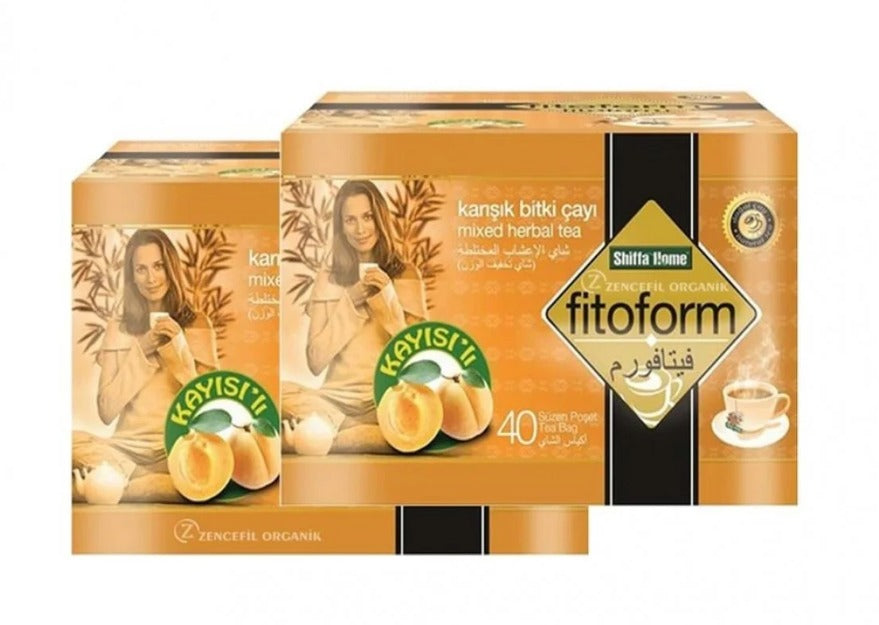 Shiffa Home - Fitoform Abrikozenthee | Natural tea | Detox & afslank thee | 100% Natuurlijk | Healthy | 40 theezakjes |