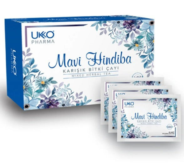 Ukko Pharma -  Mavi Hindiba mixed herbal tea | Blauwe Cichorei gemengde kruidenthee | Detox & Energie Thee | Bekend product | Afslankthee | Weight Loss Tea | Fit | Halal | 30 sachets |