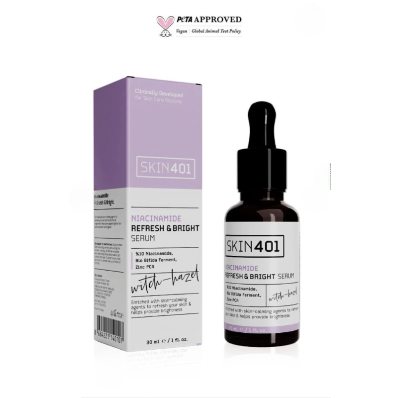 Skin401 Niacinamide 10% Serum – Revitaliserend & Verhelderend Gezichtsserum 30ml