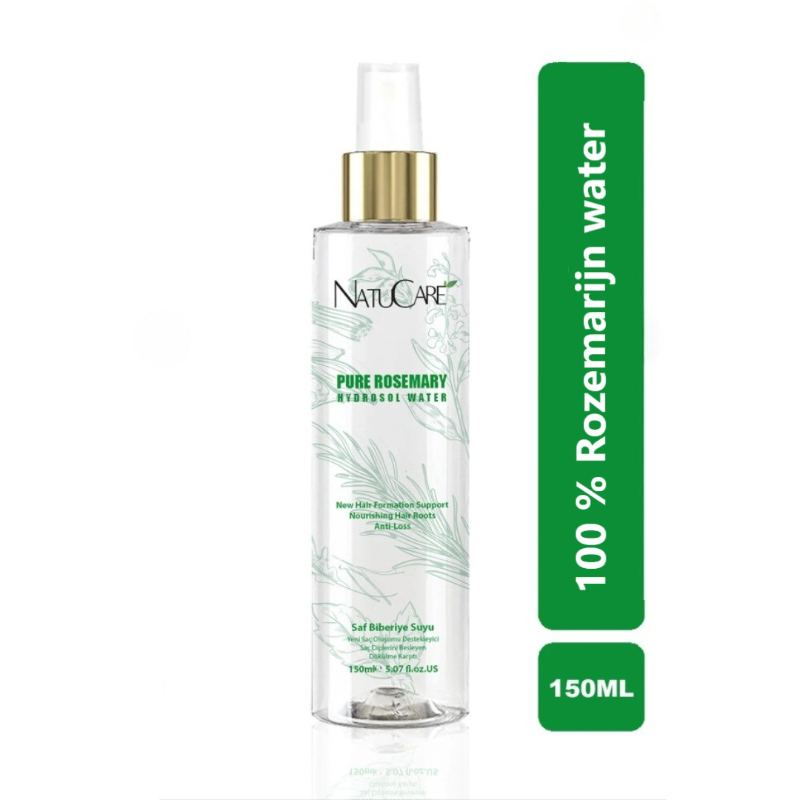 NatuCare - 100% Puur Rozemarijnwater 150 ml | Verfrissende Botanische Mist voor Haar & Huid