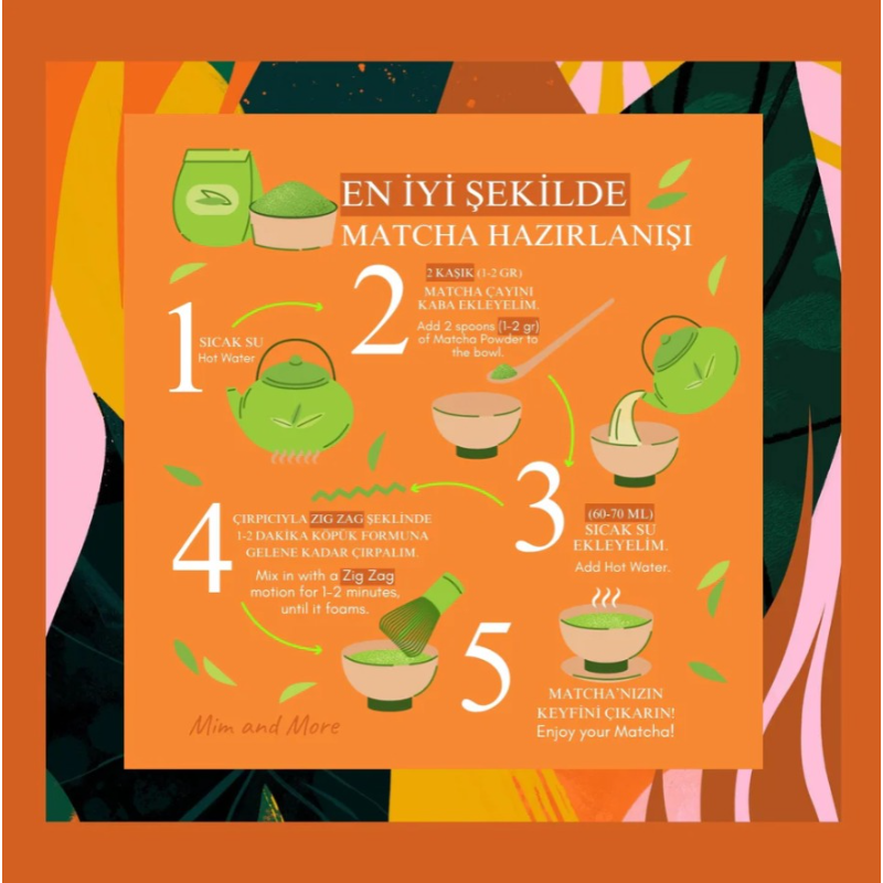 Mim and More - Mango Matcha 25 (gr.) | Matcha met Mangosmaak -  Natuurlijke bron van energie