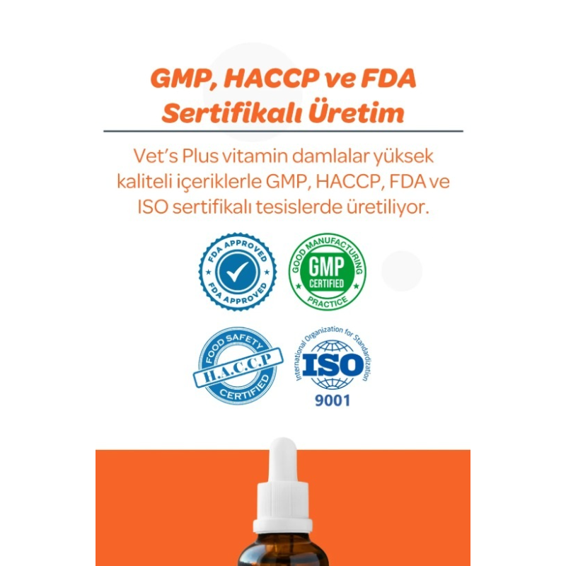 Vets Plus - Vitamin C Druppels 50 (ml.) | Ondersteunt het immuunsysteem - 100% vrij van kunstmatige toevoegingen