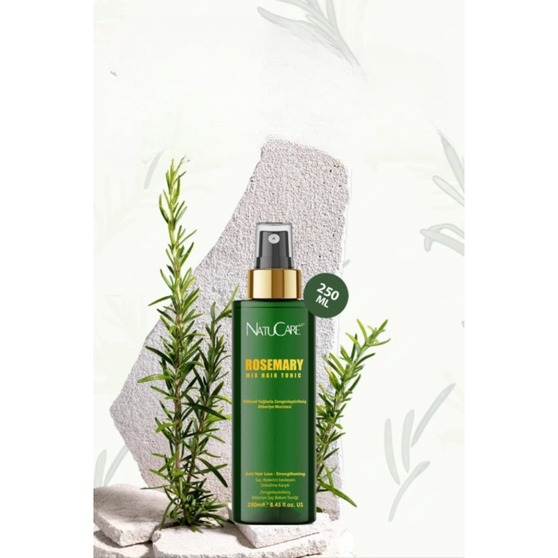 NatuCare - Rozemarijn Haarverzorgingsset | Shampoo, Hair Tonic & Hair Oil met Puur Rozemarijnwater
