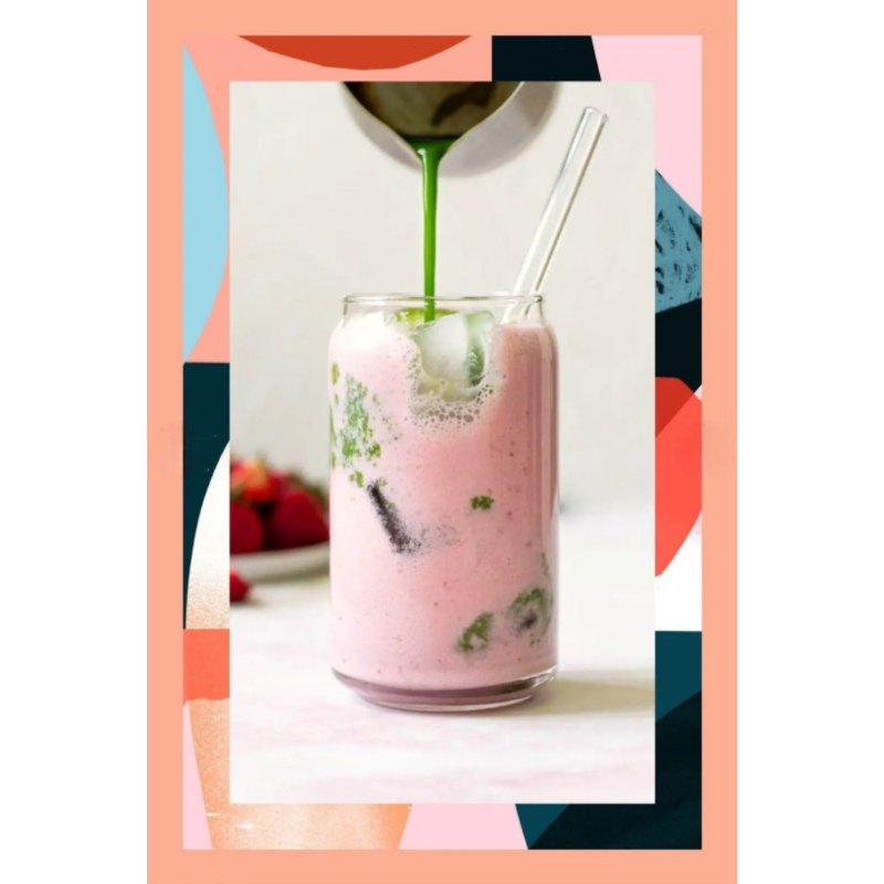 Mim And More - Strawberry Matcha 25 (gr.) |  Matcha met aardbeiensmaak - Premium Japanse matchapoeder