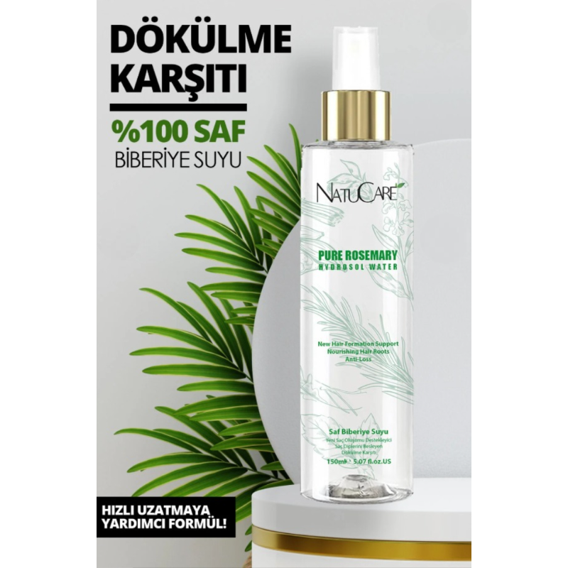 NatuCare - 100% Puur Rozemarijnwater 150 ml | Verfrissende Botanische Mist voor Haar & Huid