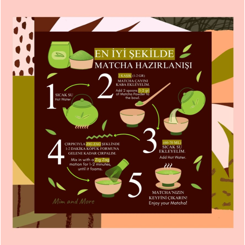 Mim And More - Coconut Matcha 25 (gr.) | Matcha met Kokosnootsmaak - Rijk aan antioxidanten
