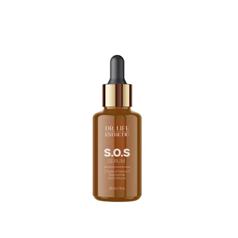 DR LIFE S.O.S Serum - Vitamine C & Arbutine | Anti-Vlekken, Acne & Huidbarrière Herstel | 30 ml