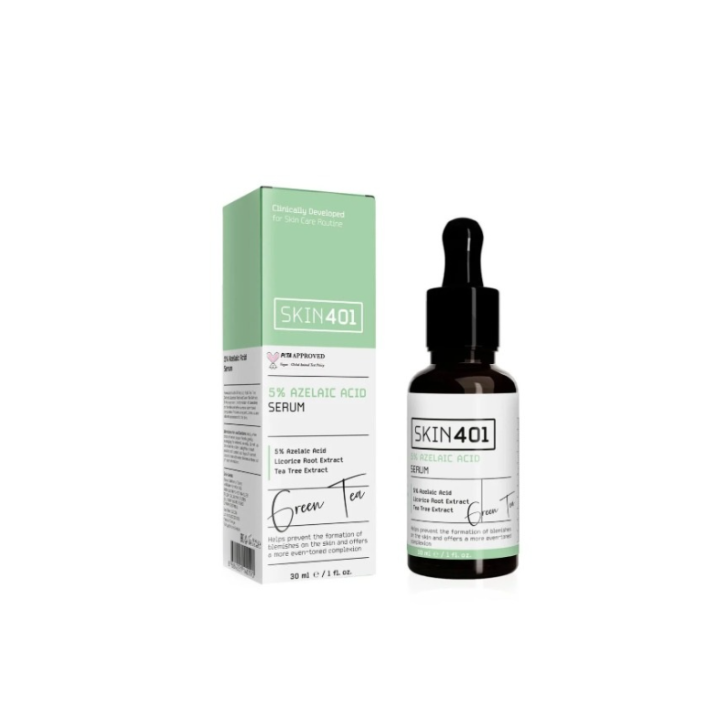 Skin401 Azelaïnezuur Serum 5% - Anti-Vlekken, Verzachtend & Egaliserend | 30 ml
