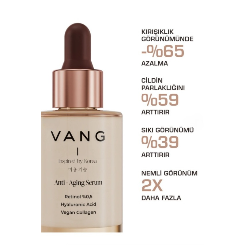 VANG Retinol 0.5% Nachtserum - Korean Inspired – Hyaluronic Acid & Vegan Collagen – 30 ml