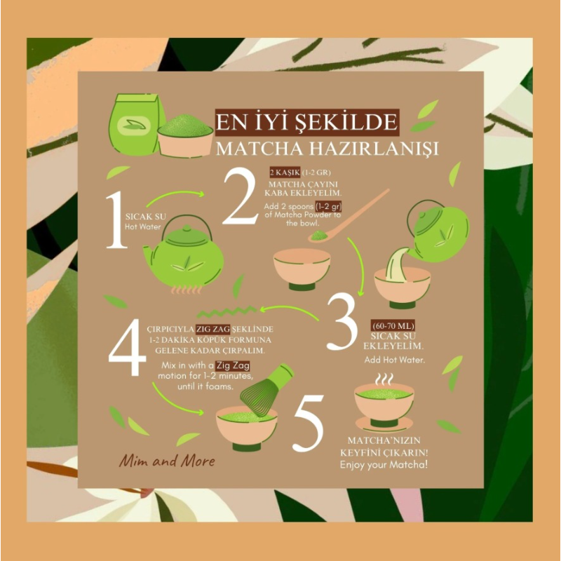 Mim and More - Vanilla Matcha 25 (gr.) | Matcha met vanillesmaak - Premium Japanse matcha