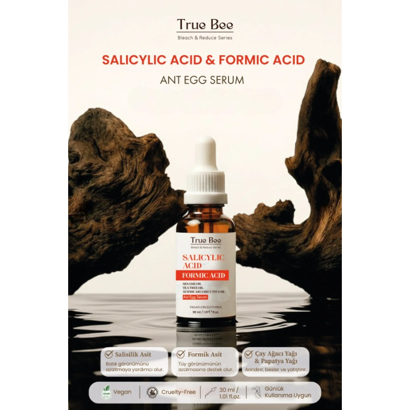 True Bee Miereneierolie - Haarreducerend & Poriënzuiverend Serum tegen Ingegroeide Haren | 30 ml