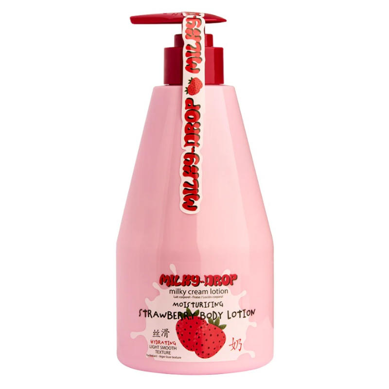 Milky Drop Body Lotion Aardbei 500 ml - Hydraterende bodylotion voor een zachte huid