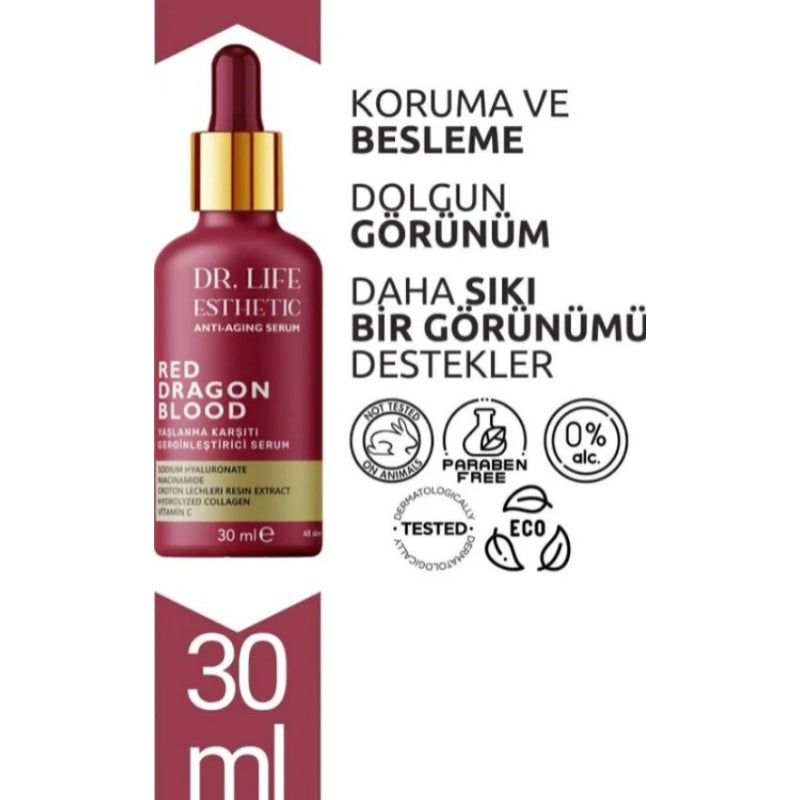 Dr Life Esthetic - Red Dragon Blood Anti-Age Serum 30 (ml.) | Tegen Rimpels & Veroudering