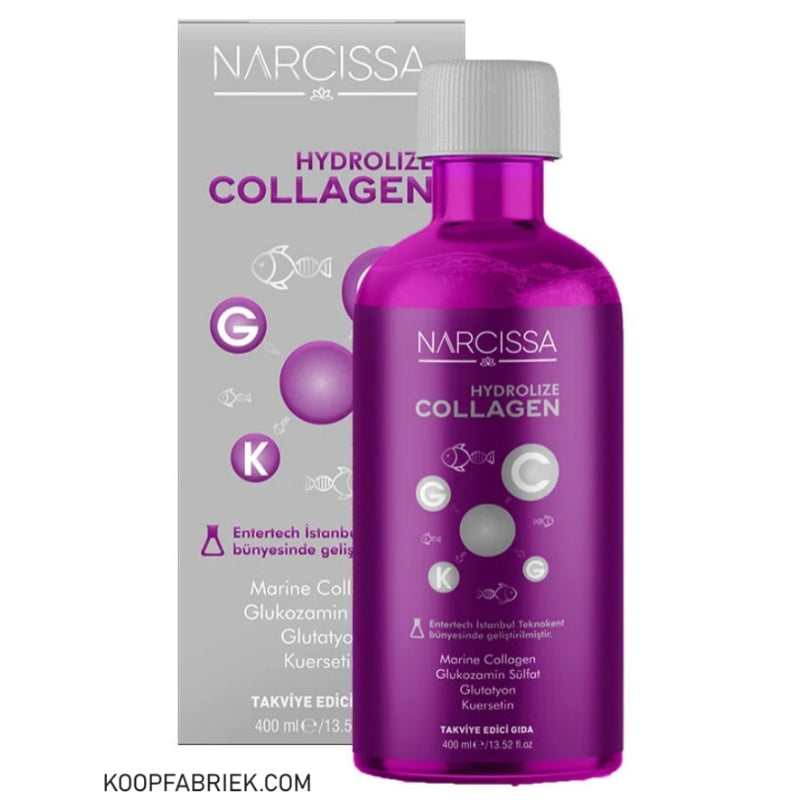 Narcissa - Collageen (Kolajen) 400 (ml.) | Krijg een strakke huid | Helpt bij verzorgen van Gewrichten | Anti Aging Effect | Helpt bij elasticiteit van je huid