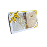 Cadeau Bundelset - Gouden Gebedskleed & Yaseen Surah Boek & Tasbeeh 99 Parels Goud | Zeer Stijlvol Cadeau Bundel
